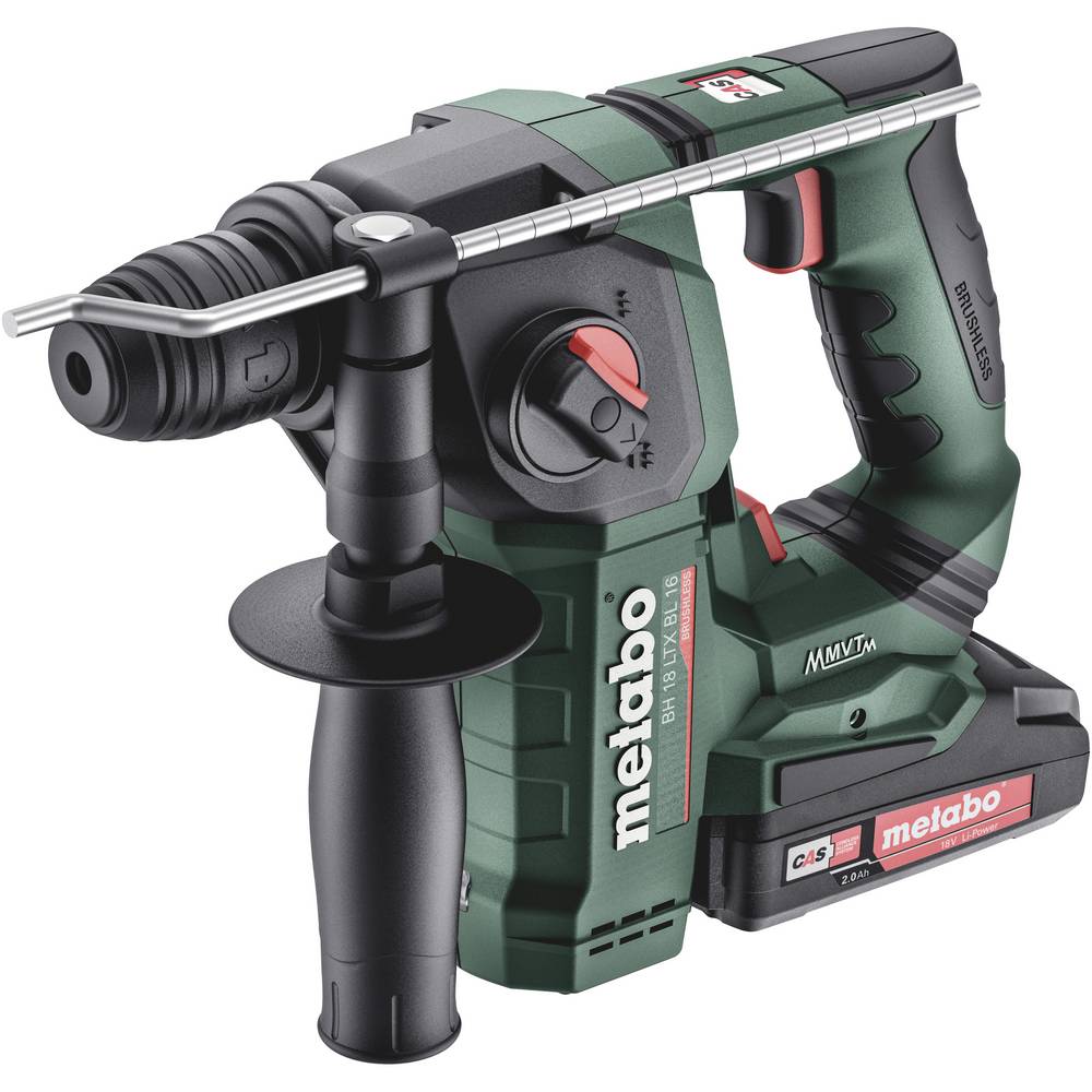 Marteau perforateur Metabo + 2 Batteries 18 V  2Ah  Li-on (600324500)