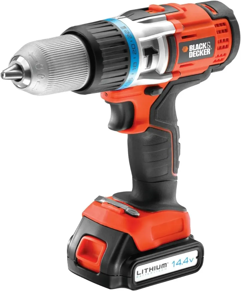 [K6-REF00138] Perceuse à percussion BLACK & DECKER 14,4V + 2 batteries, chargeur