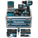 Makita - Perceuse Visseuse 54NM BL1850X2 + 96 PièCES Bit Set DDF484RTX6