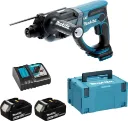 Perforateur burineur MAKITA DHR202RTJ SDS-Plus 2J 18V LXT (2x5,0 Ah) en MAKPAC
